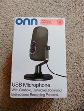 onn USB Microphone Black USB RGB picture