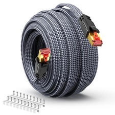 Snowkids Cat 8 Ethernet Cable 50 FT 40Gbps 2000Mhz for Router 50FT, Grey picture