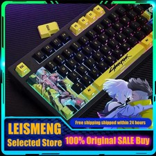 Anime Keycaps Cyberpunk Theme 124-Key Mechanical Keyboard Cherry Profil PBT Cust picture