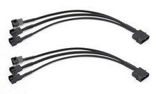 2 Pack Molex to 3 Pin or 4 Pin Fan Adapter Computer PC Case Fan Power Splitter C picture