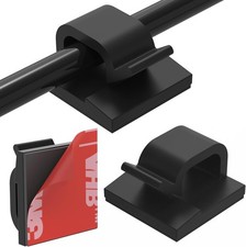 40Pack Adhesive Cable Clips, Wire Holders for Desk Wall Car, Black picture