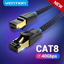 Nylon Braided RJ45 Cable CAT8 Shielded 2000MHz 40Gbps Ethernet LAN Fast Speed picture
