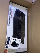 Delton KB200/S18 Wireless Ergonomic Keyboard and Optical Mouse Combo - Black picture