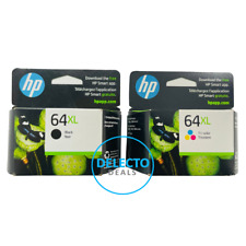Genuine 2-Pack HP 64XL Black & Tri-Color Ink Envy 7155 7158 SEALED Boxes 2025 picture