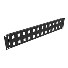 2U Hinged 24-Port Blank Keystone Patch Panel Metal picture