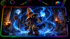 Vivi Ornitier RGB XXL Mouse Pad Final Fantasy IX Black Mage Desk Mat LED picture