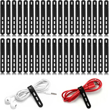 25 Pcs Silicone Cable Ties, Reusable Cable Straps Wire Organizer. picture