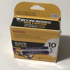 Kodak 10C Color ( 2 ) Ink Cartridge 840 Pages Usage New  picture