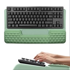 Square Green 2in1 Keyboard Wrist Rest Support Pad Memory Foam Riser Tray picture