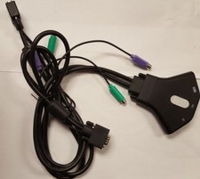BELKIN 2-Port KVM Switch with Built-in Cabling VGA PS/2 F1DK102P picture