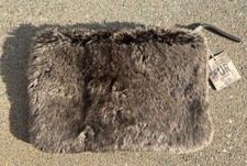 Restoration Hardware RH Faux Fur iPad Tablet Carrying Case Clutch Bag 9”x13” picture
