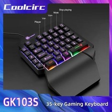 35-Key One-Hand Gaming Keyboard - RGB Backlit USB Wired Ergonomic Portable picture