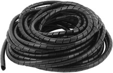 20Ft Spiral Cable Wrap 1/2 Inch Wire Organizer Sleeve Cord Management Black picture
