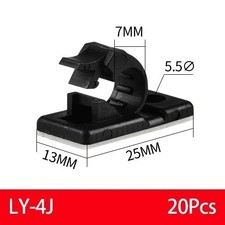 25x Cable Clips Adhesive Cord Management Organizer Wire Holders 0.5