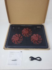 Coolertek Cooler Cooling Pad C3K Red - Slim Portable USB Powered Laptop 17