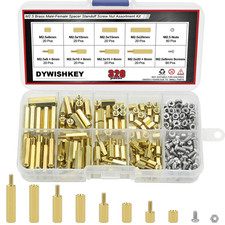 Male Female Standoff Kit M2.5 Brass Hex Spacers Screws Nuts Assortment 320 picture