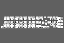 Keyboard Large Bright High Contrast Heavy Duty Decal Sticker for Laptop Computer picture