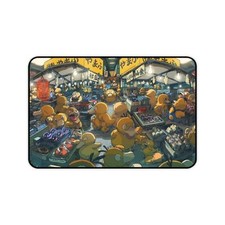 Yellow Duck Fish market desk mat, mousepad yellow duck, anime cute picture