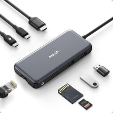 USB-C Hub, 8-In-1 Multiport Ethernet Adapter with 4K@60Hz HDMI Port picture