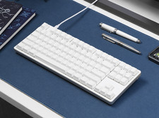 DROP ENTR Wired Mechanical Keyboard R3 87 keys Silver White Gateron Yellow KS3 picture