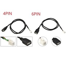 Universal Car USB Cable Adapter 4 6Pin Connector USB Extension Cable Adapter picture