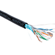 CAT5E 1000FT Outdoor Shielded FTP Ethernet Cable - Direct Burial LAN Network picture
