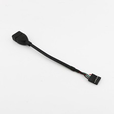 1pc USB 2.0 A Female to Dupont 5 Pin Female Header Motherboard Cable Cord 10cm picture