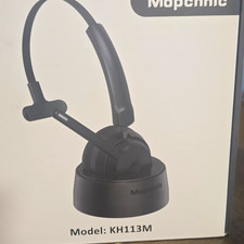 Mopchnic KH113M Bluetooth Single-Ear Headband Headset Boom Mic Black picture