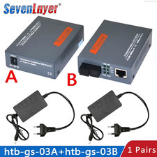 Gigabit Fiber Optical Media Converter 10/100/1000Mbps Single Fiber SC Port HTB-g picture