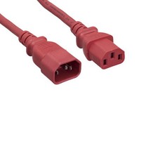 2FT-10FT Red Blue Green Color-Coded Extension Power Cord C13/C14 18AWG 10A 250V picture