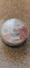 25-PK Philips Logo 12X CD-RW CDRW ReWritable Blank Disc 700MB Spindle Cake Box picture