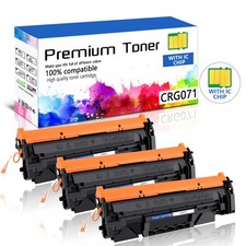 3PK 071 Toner Cartridges with New Chip for Canon imageCLASS LBP122dw LBP120 picture