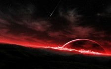 Landscape sky stars space art Custom Gaming Mat Desk picture