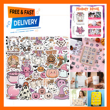 Halloween Ghost Stickers 200 Pack Waterproof Decals 100 Styles for Laptops Bags picture