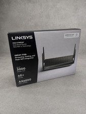 Linksys MR9610 MAX-STREAM AX6000 Dual-Band Mesh WiFi 6 Router w/ Box & Adapter picture