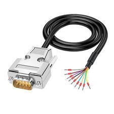 DB9 Solderless Breakout Connector with 5Ft 24AWG Replacement Cable Metal Shel... picture