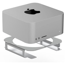 Aluminum Mac Studio Silver Desktop Stand Mount for Mac mini M2 M1 Mounting picture
