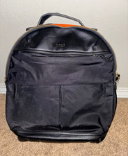 Targus Padded Nylon Laptop Backpack Black w/ Orange Lining TSB945BT-72 picture