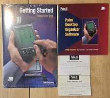 Palm III Desktop Organizer Software CD-ROM Vintage PDA Install Disc + New Manual picture