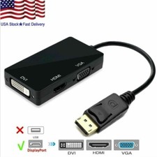 50X 3in1 Displayport DP Male To HDMI/DVI/VGA Female Adapter Converter Cbl 1080P picture