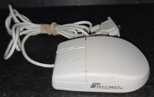 FELLOWES Model 300 Wired USB 3 Button Mouse White Computer PC Office Vintage picture
