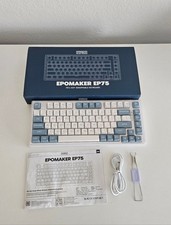 Epomaker EP75 75% Hot-Swappable Mechanical Keyboard white gaming computer RGB picture