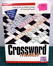 Vintage Cosmi Crossword Maker PC Software Windows 95 3.1 Puzzle Game New Sealed picture