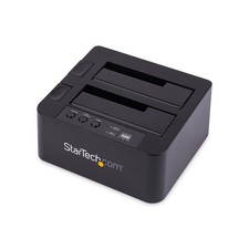 StarTech.com Standalone Hard Drive Duplicator, Dual Bay HDD/SSD Cloner/Copier, U picture