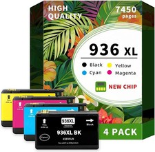 936XL Ink Cartridges Combo Pack with Chip Replacement for HP 936 936XL Ink Cartr picture