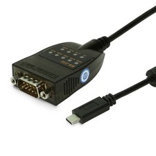 USB C to RS232 Serial Adapter FTDI Chip LED Indicators High Speed Data Transf... picture