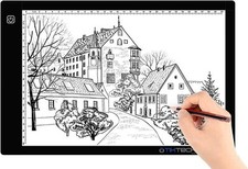 A4 Ultra-Thin Portable LED tracing Light Box Dimmable Brightness Black  picture