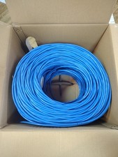 TRUE CABLE Cat6 Riser (CMR), 1000ft, Blue, 23AWG 4 Pair Solid Bare Copper, 550MH picture