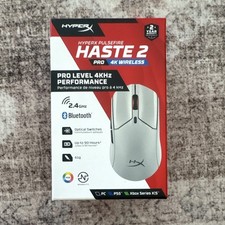 HyperX Pulsefire Haste 2 Pro 4K Wireless Gaming Mouse White New Sealed picture
