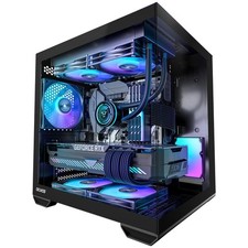 Okinos MATX PC Case, Top 240mm Radiator Support, 5 PCIe Slots for Max GPU Coo... picture